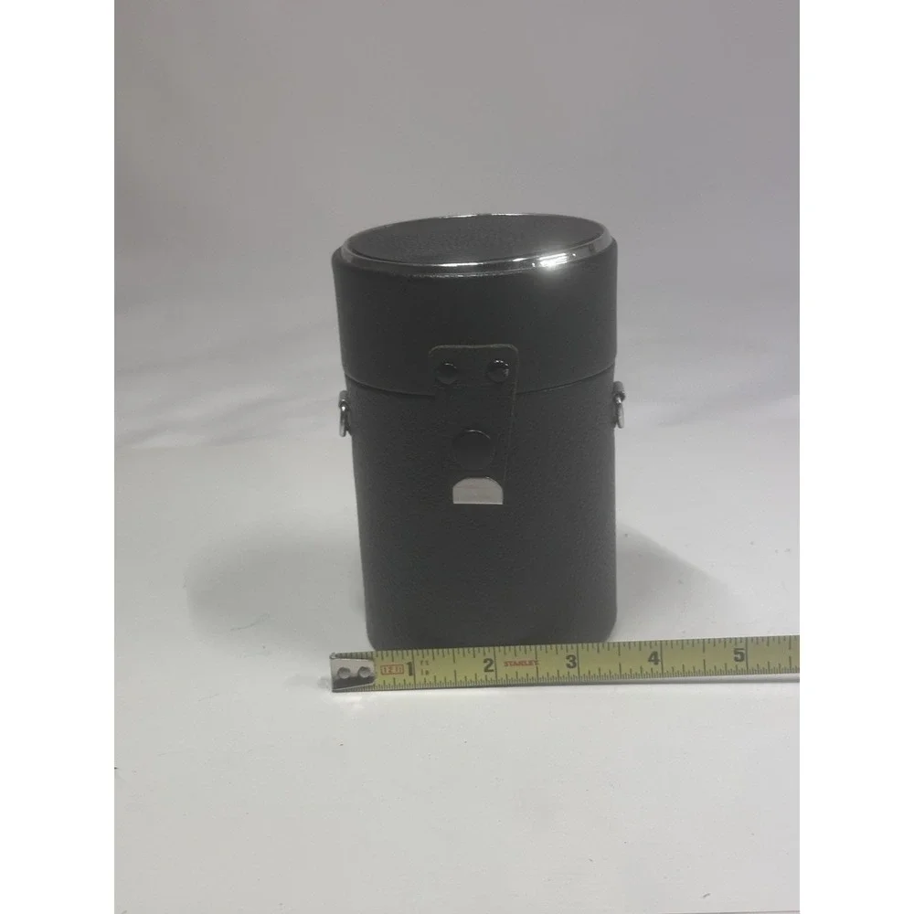 Vintage Camera Lens Carrying Case Hard Shell Black Round Storage Case